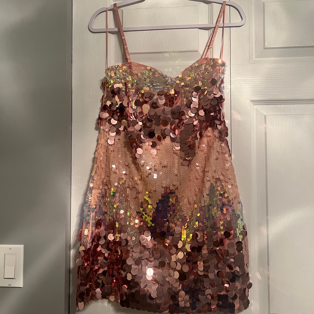 NWT: 12th Tribe Pink Sparkle Sequin Dress Eras Tour Taylor Swift Outfit Large